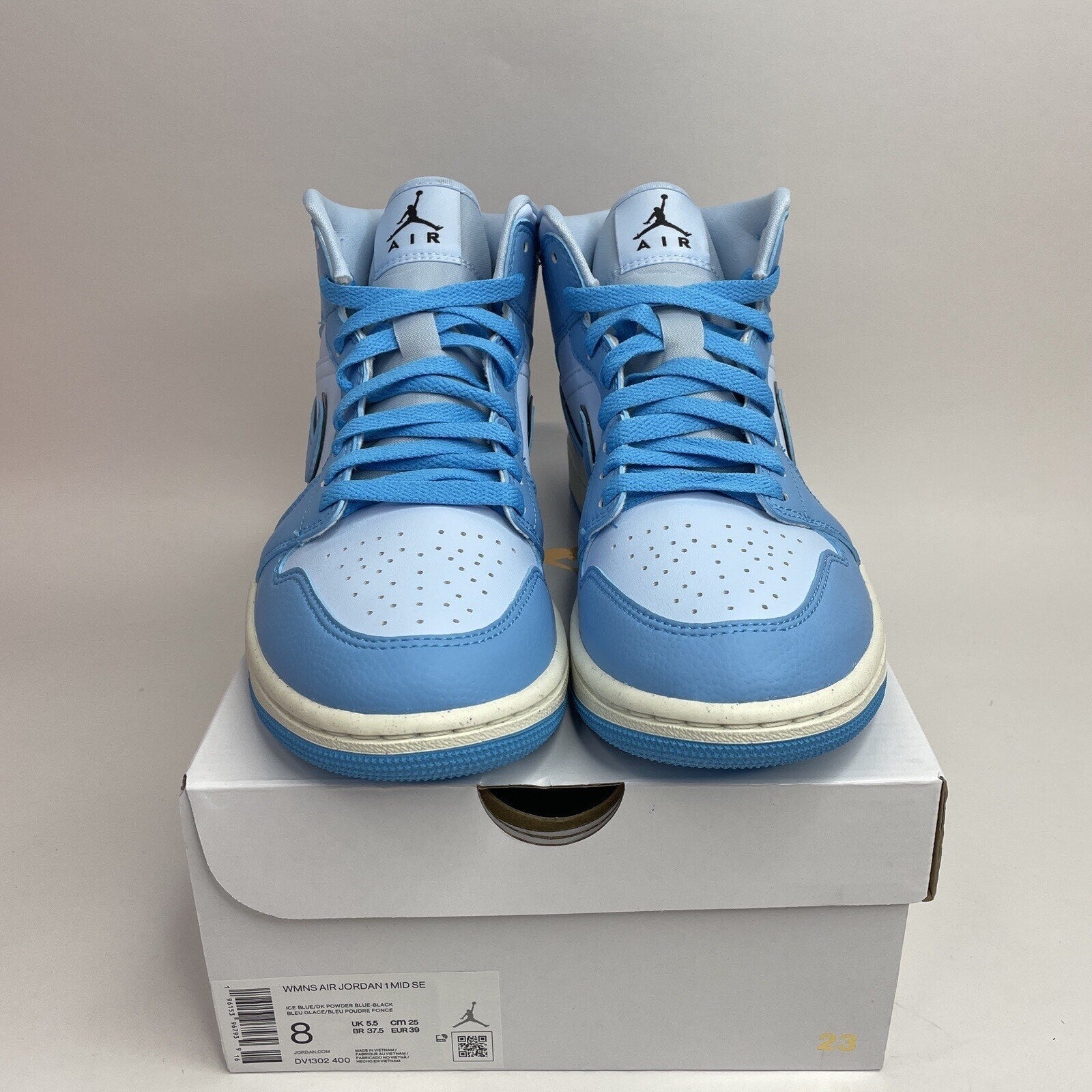 Nike Air Jordan 1 Mid SE WMNS “Ice Blue” DV1302-400 Shoes Women’s 8 New