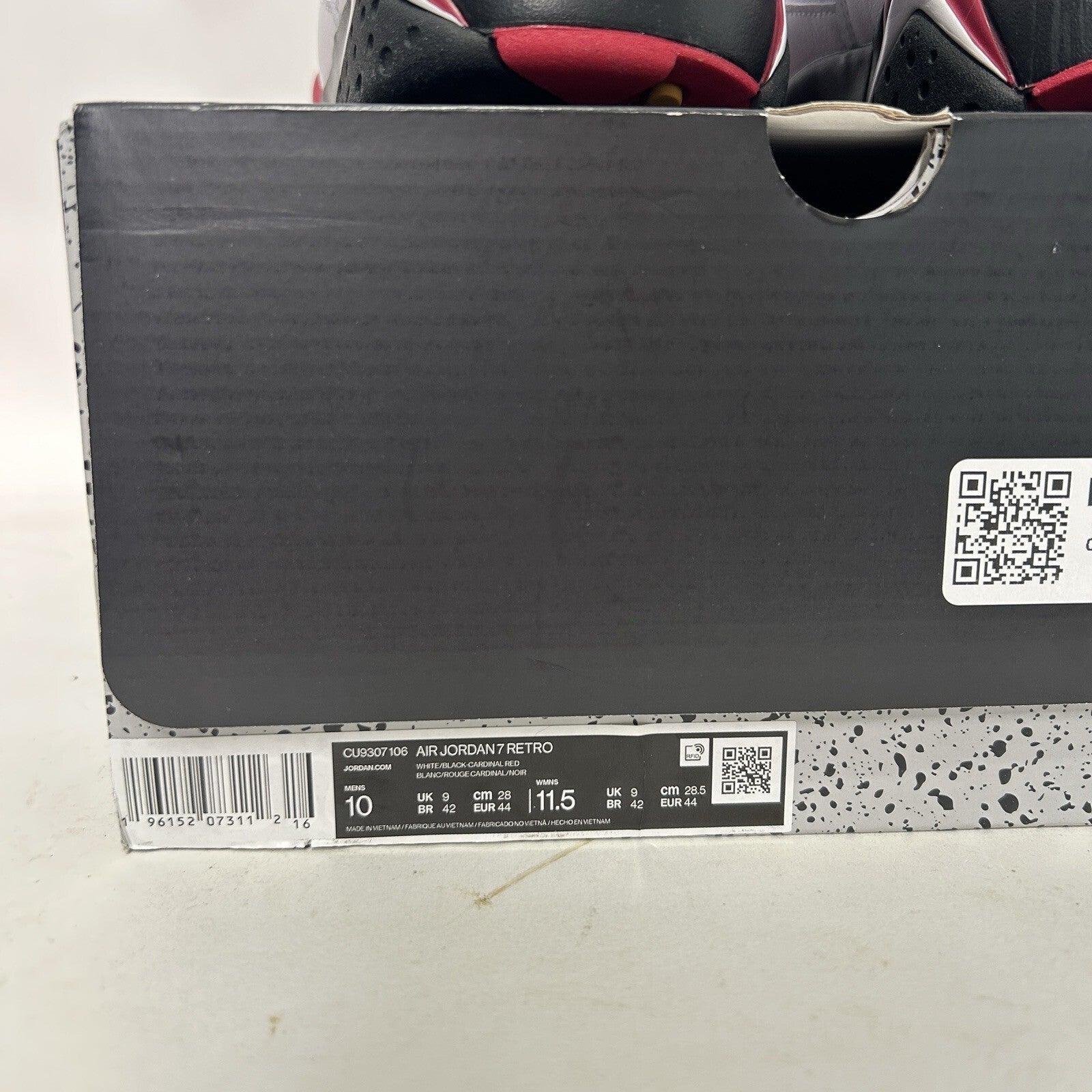 Nike Air Jordan 7 Retro OG “Cardinal Red” CU9307-106 Men’s 10 New