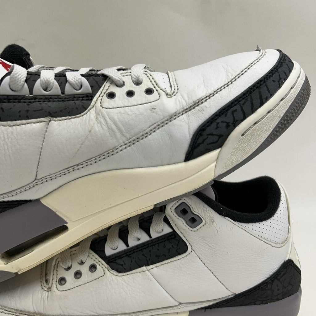 Nike Air Jordan 3 Retro “Cement Grey White Fire Red” CT8532-106 Men’s 9 Worn