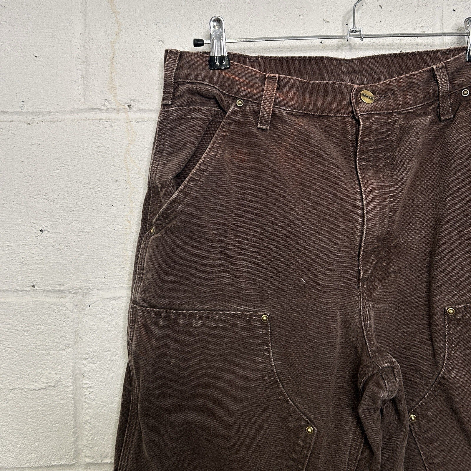Vintage Carhartt DoubleKnee Dungaree Pants “Dark Brown”