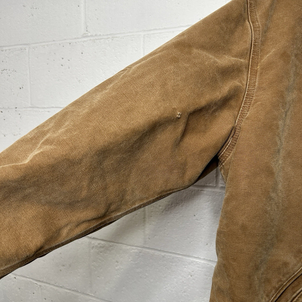 Carhartt Sherpa-Lined Hooded Detroit Jacket “Brown” J141 211 Men’s X-Large