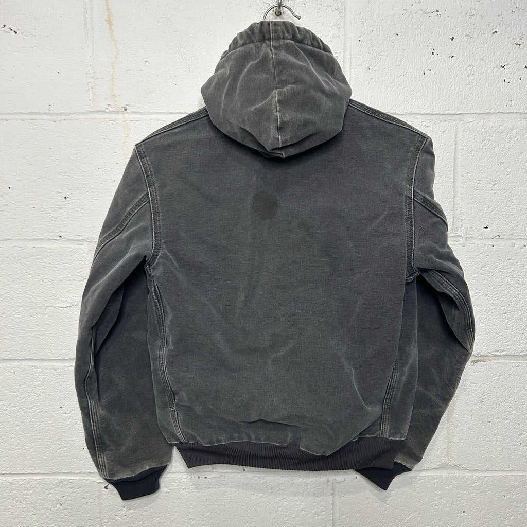 Vintage Carhartt Quilted Hooded Active Jacket “Petrol Gray” Y06 PTL Youth Large