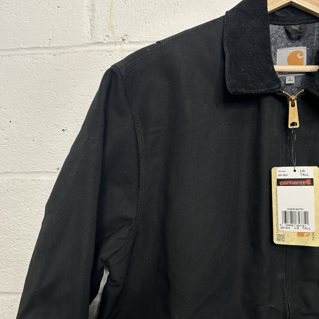 Y2K Carhartt Blanket-Lined Detroit Jacket “Black” Leupold J001 BLK Men’s LT New