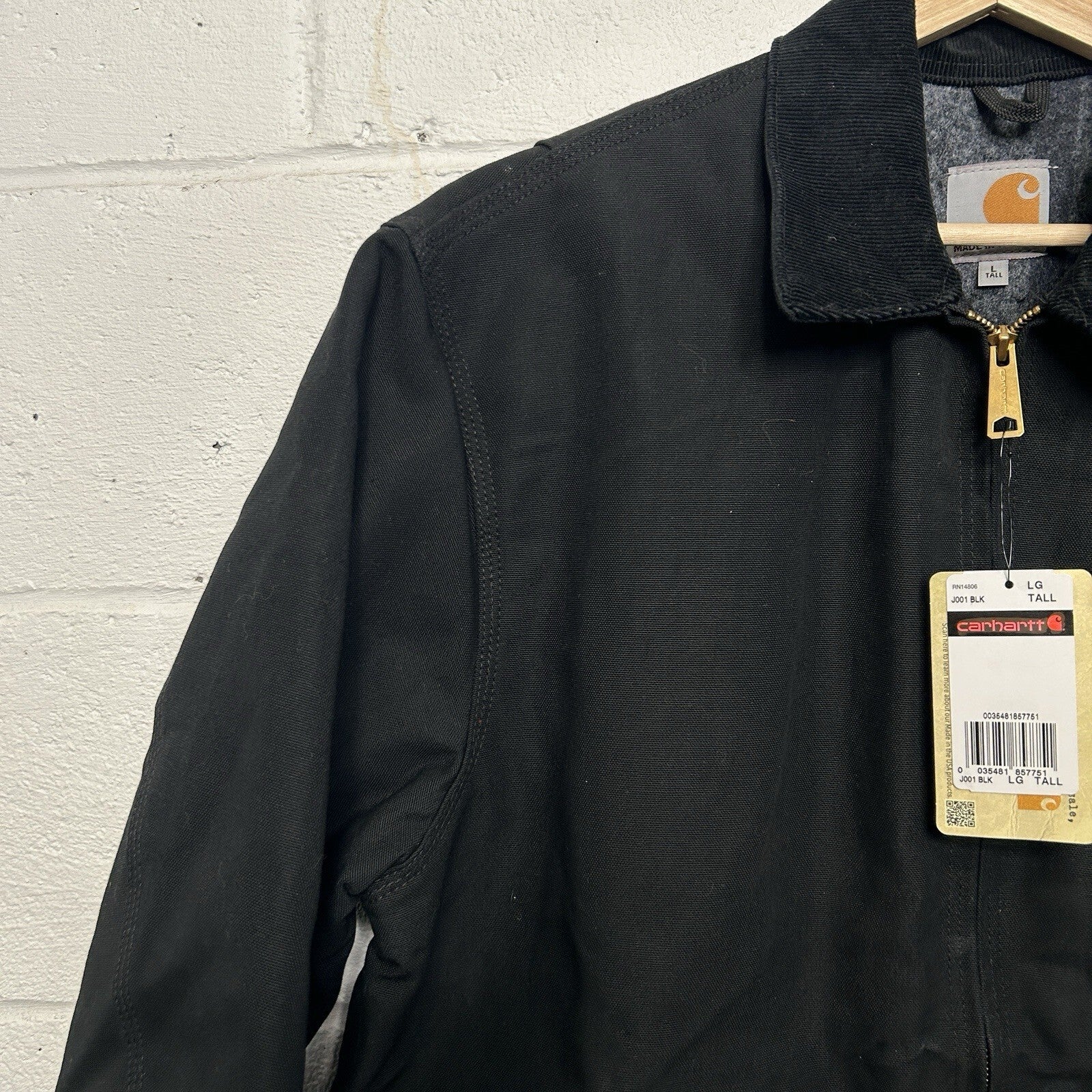 Y2K Carhartt Blanket-Lined Detroit Jacket “Black” Leupold J001 BLK Men’s LT New