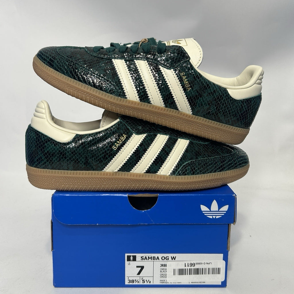 adidas Samba OG Snakeskin Pack - “Collegiate Green” JR8848 Women’s 7 New