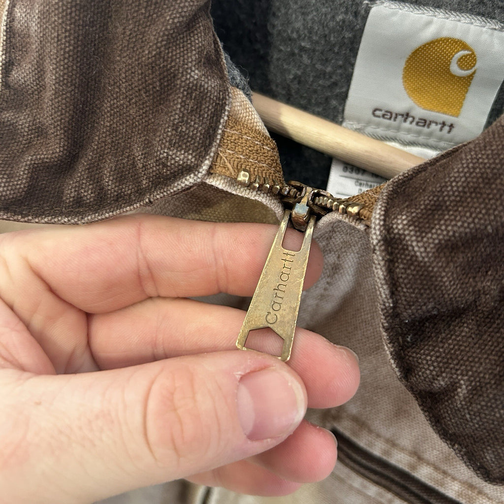 Y2K Carhartt Sherpa-Lined Detroit Jacket “Brown” YYJ97 BRN Youth L/Women’s XS