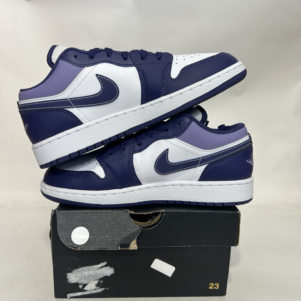 Nike Air Jordan 1 Low Retro GS “Blueberry/Sky Purple” 553560-515 6Y/Women’s 7.5