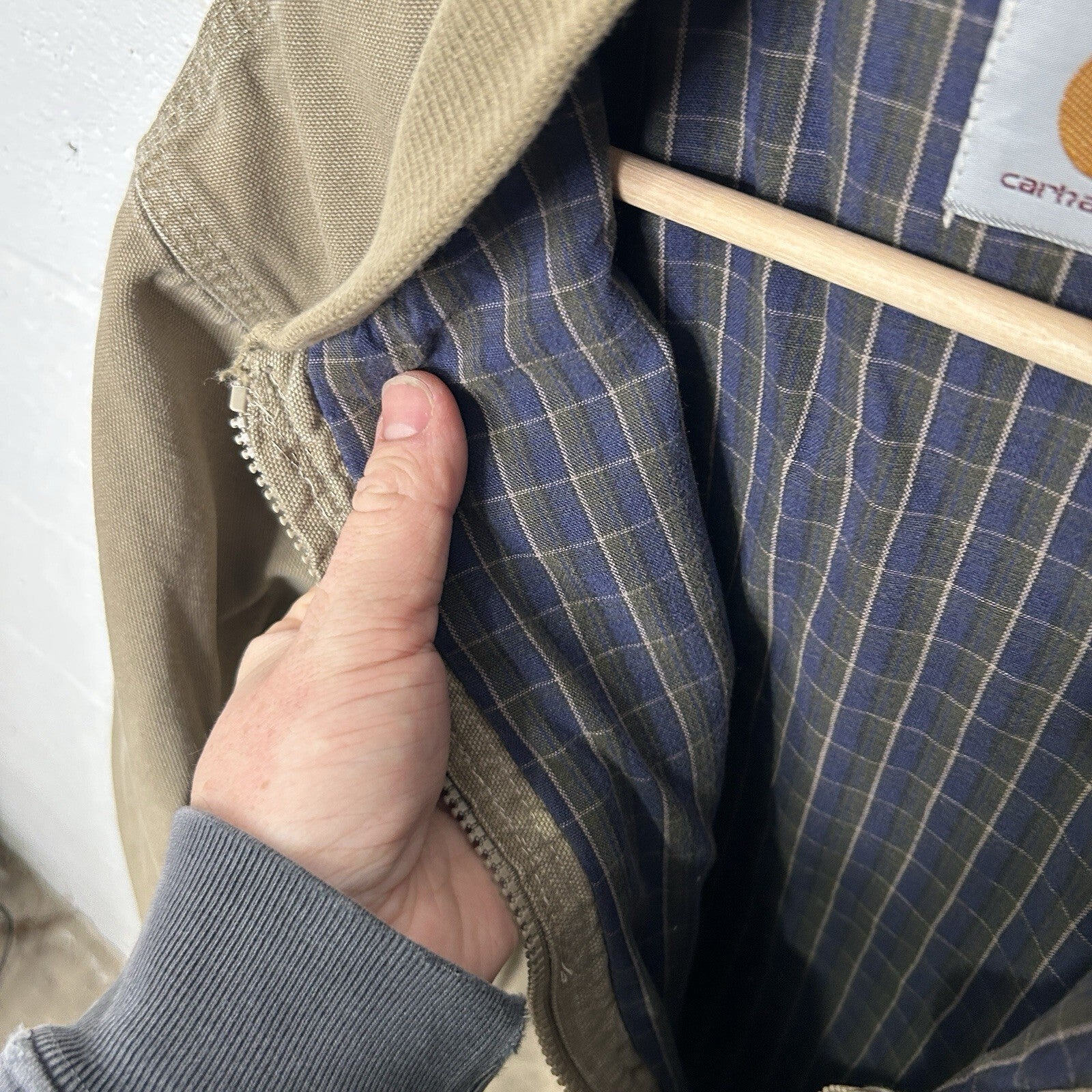 Vintage Carhartt Sheeting-Lined Plainsman Jacket “Taupe” JS0121 Men’s Medium