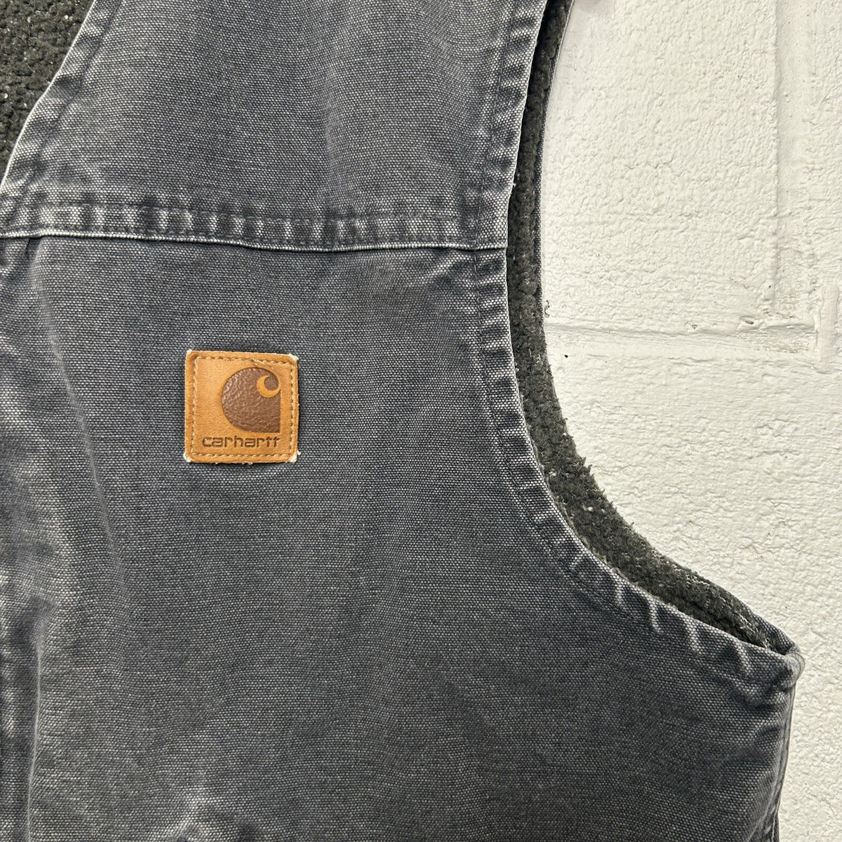 Vintage Carhartt Sherpa-Lined Vest “Petrol Grey” V13 PTL