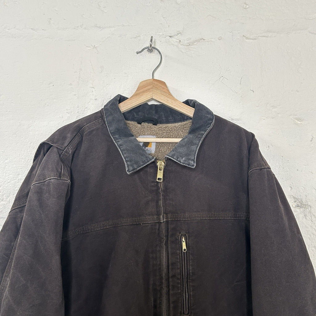 Vintage Carhartt Sherpa-Lined Ridge Jacket “Dark Brown” C61 DKB Men’s X-Large