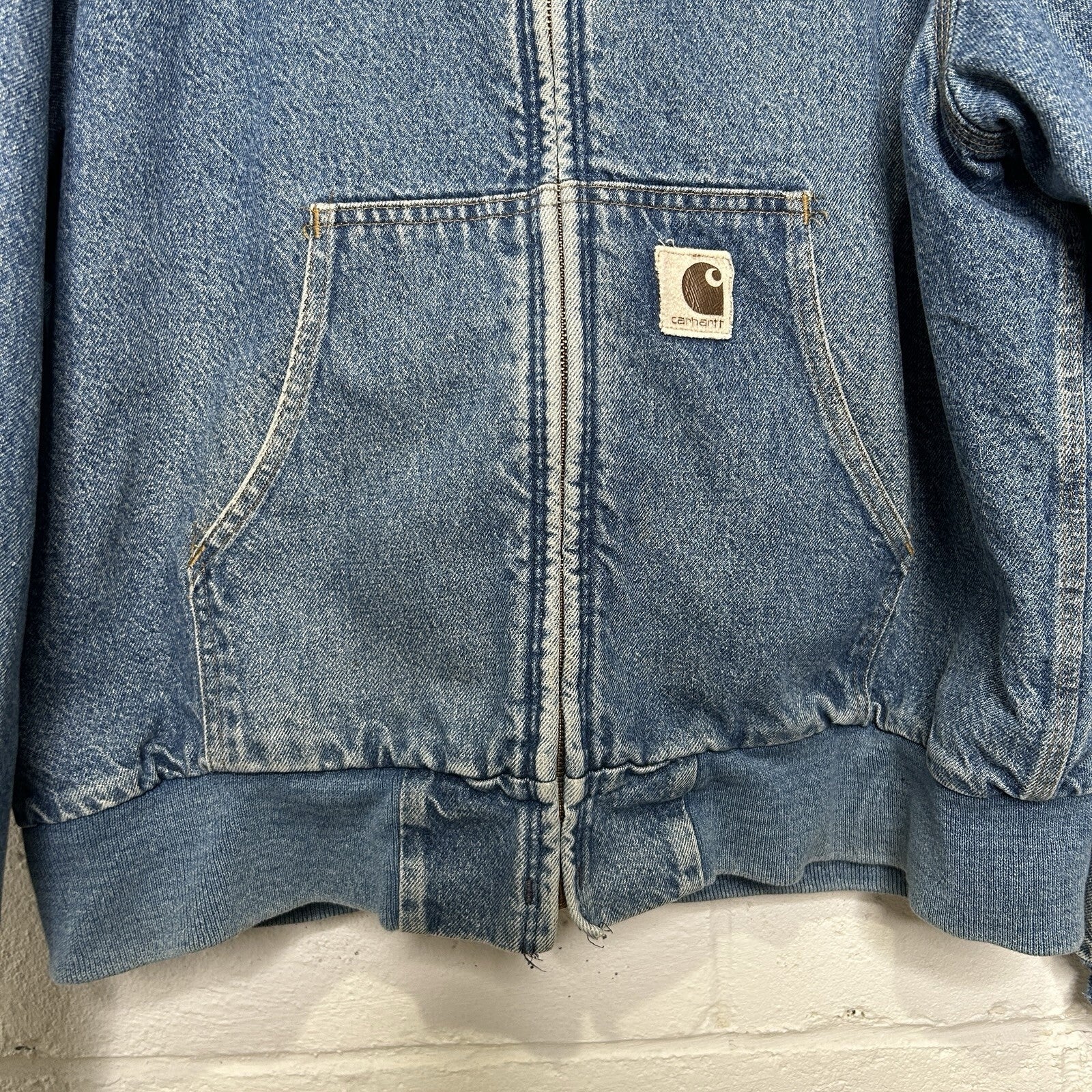 Vintage Carhartt Blanket-Lined Hooded Jacket “Denim” JB698 ASAP Rocky Men’s XL