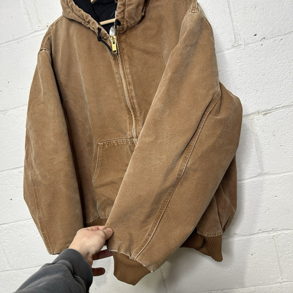Carhartt Duck Canvas Hooded Quilt-Lined Jacket “Brown” J130-211 Men’s X-Large