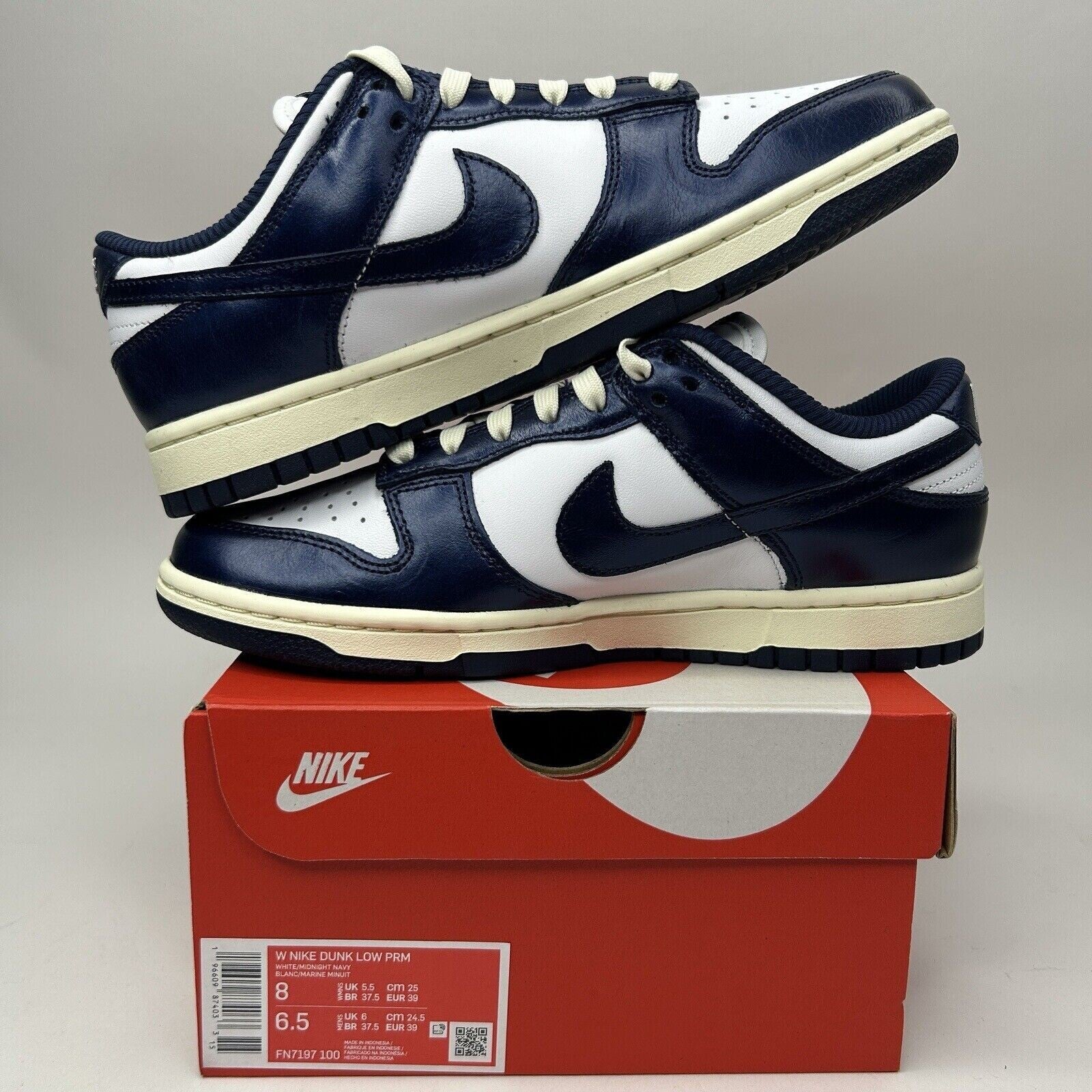 Nike Dunk Low Premium WMNS “Vintage Navy” FN7197-100 Women’s 8 New
