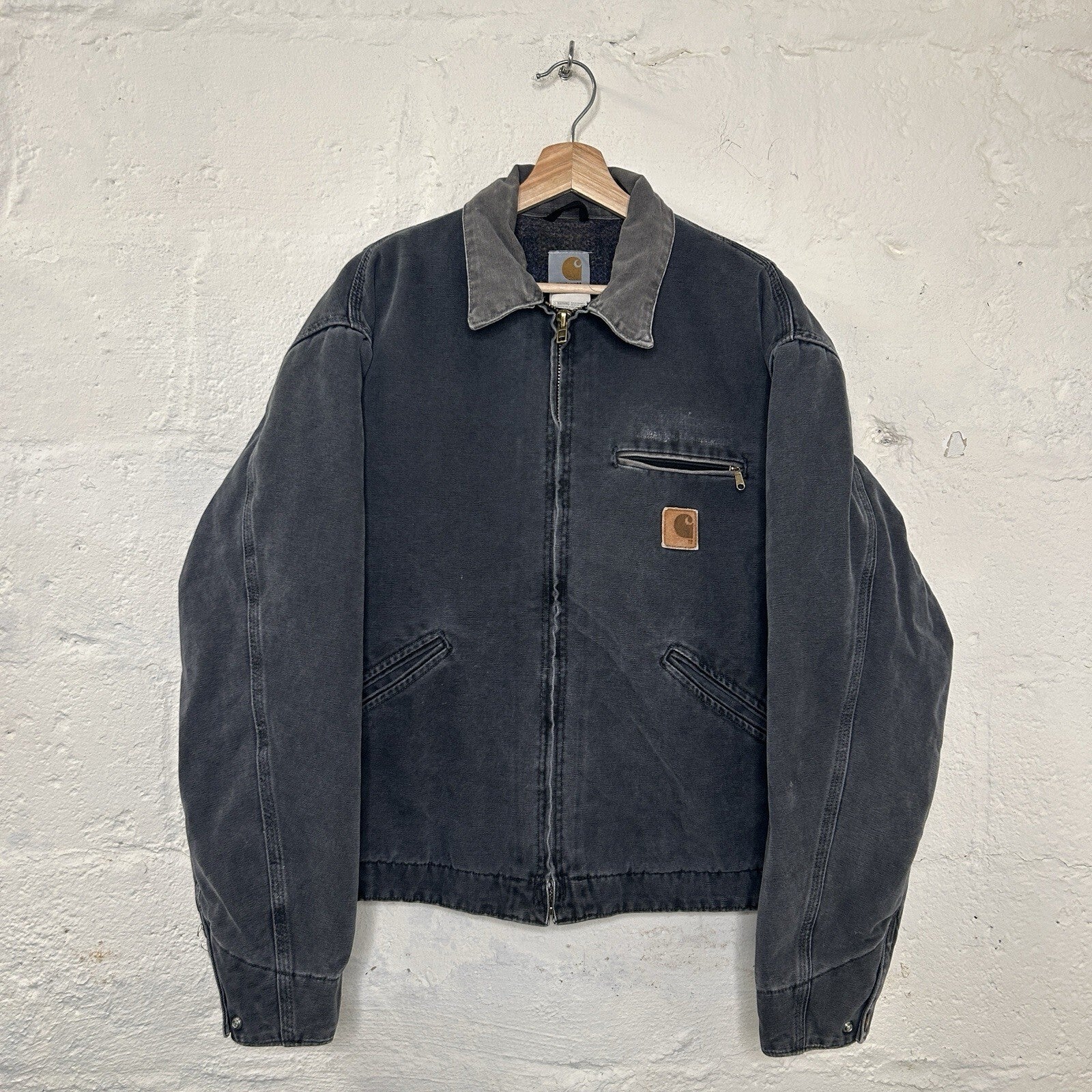 Vintage Carhartt Blanket-Lined Detroit Jacket “Petrol Grey” J97 PTL Men’s XL