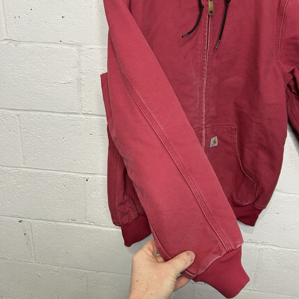 Y2K Carhartt Quilted Hooded Jacket “Crabapple Pink” WJ130 624 Women’s Medium