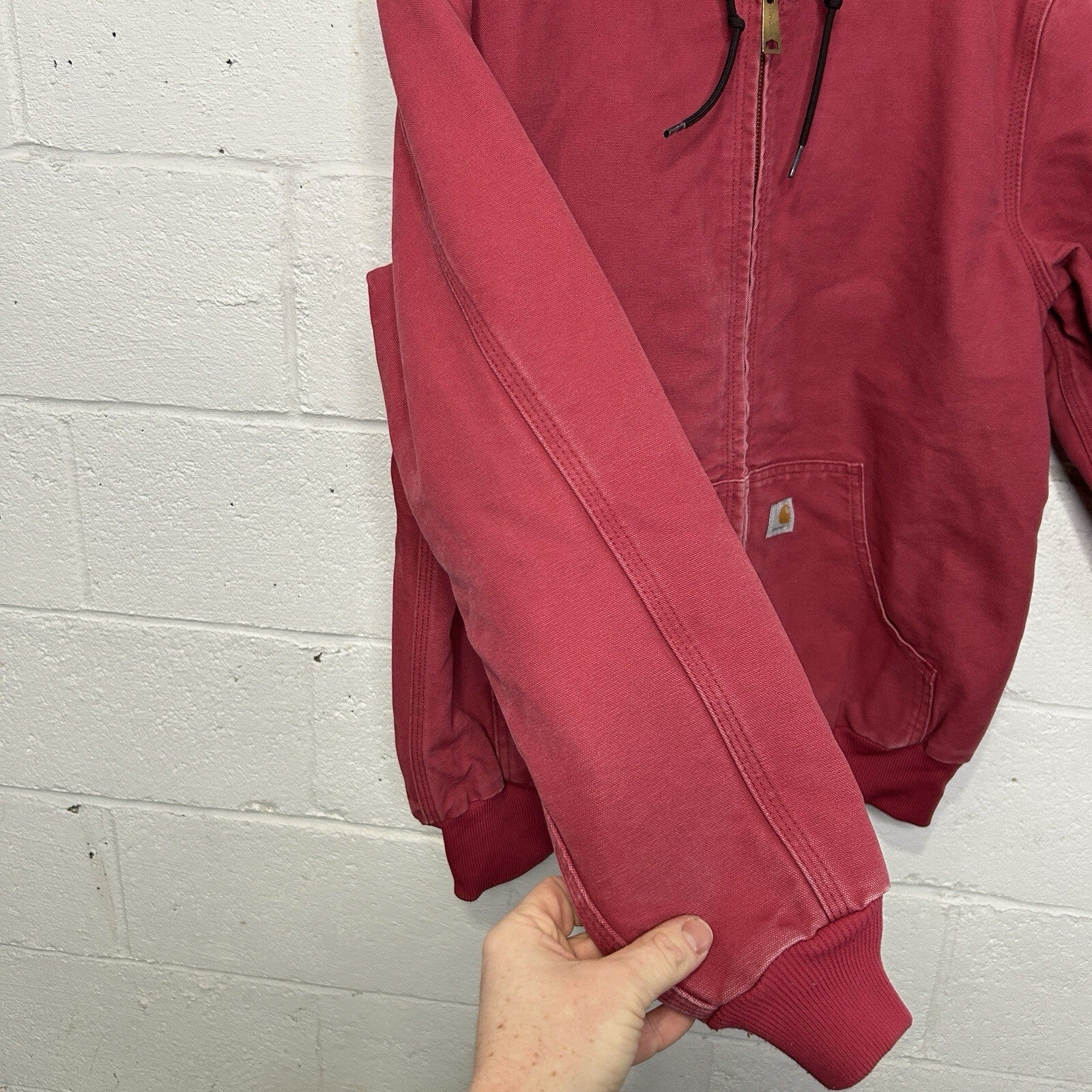 Y2K Carhartt Quilted Hooded Jacket “Crabapple Pink” WJ130 624 Women’s Medium