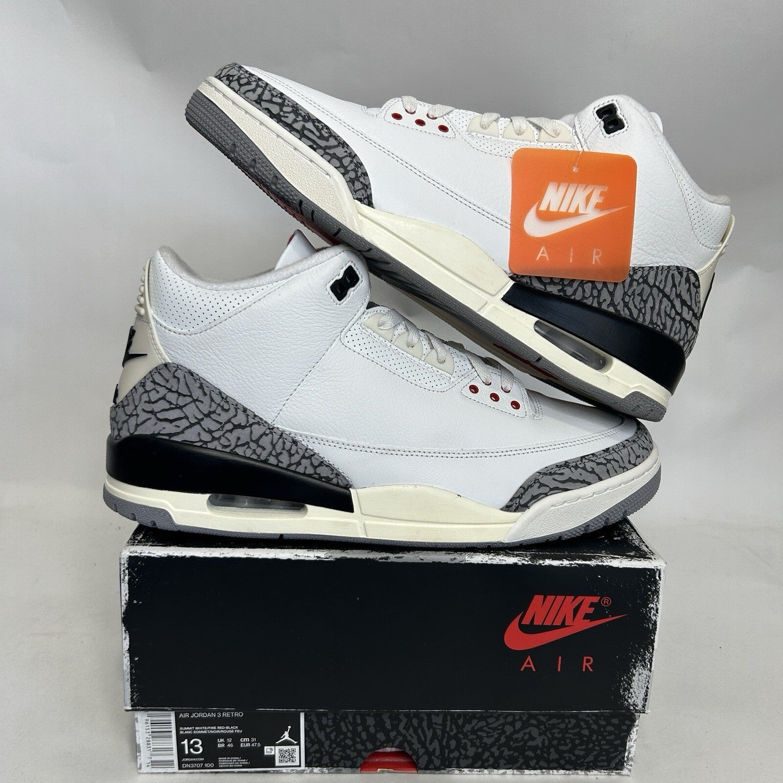 Nike Air Jordan 3 Retro OG Reimagined “White Cement” DN3707-100 Men’s 13 New