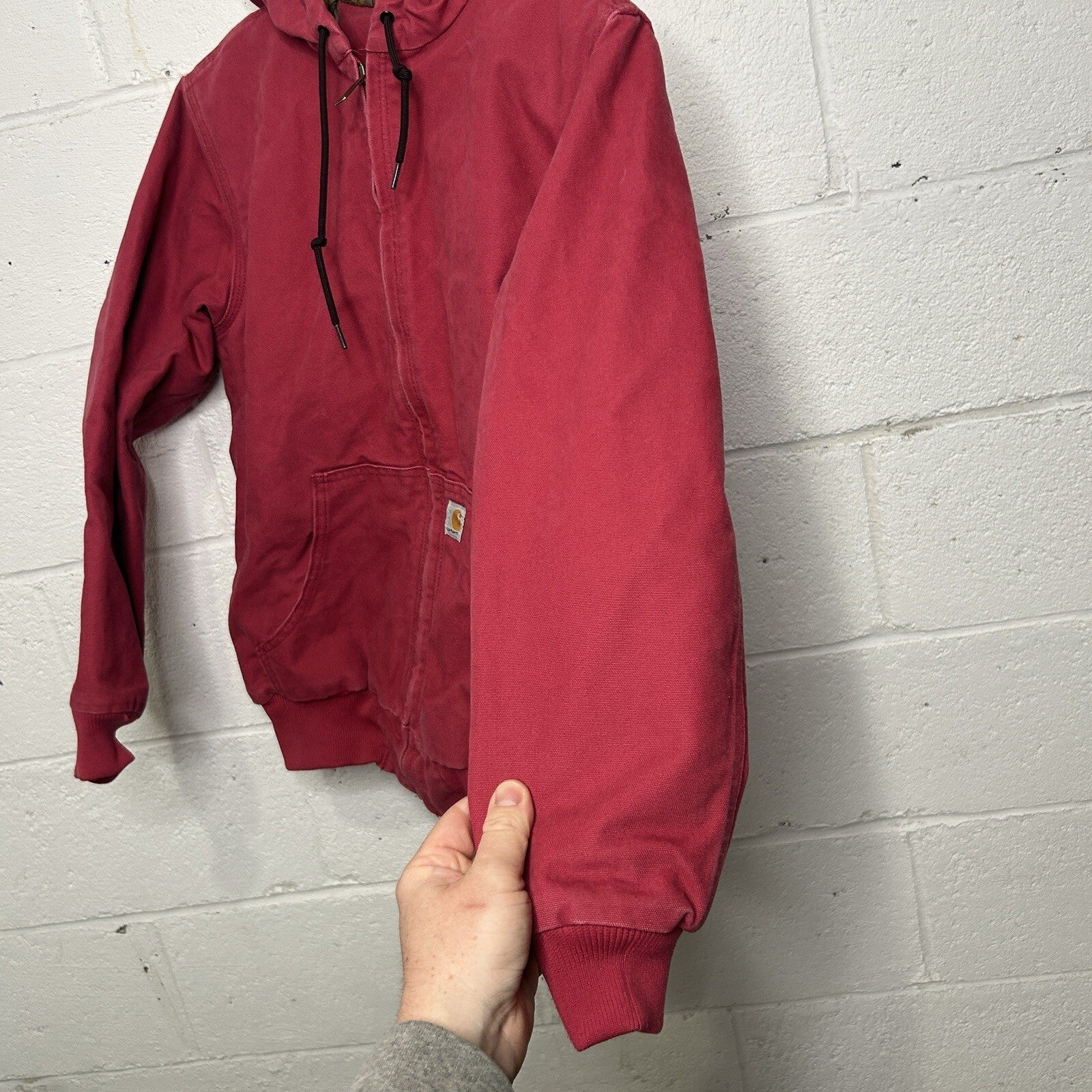 Carhartt Quilted Camo-Lined Hooded Active Jacket “Crabapple” 101732-624 Small