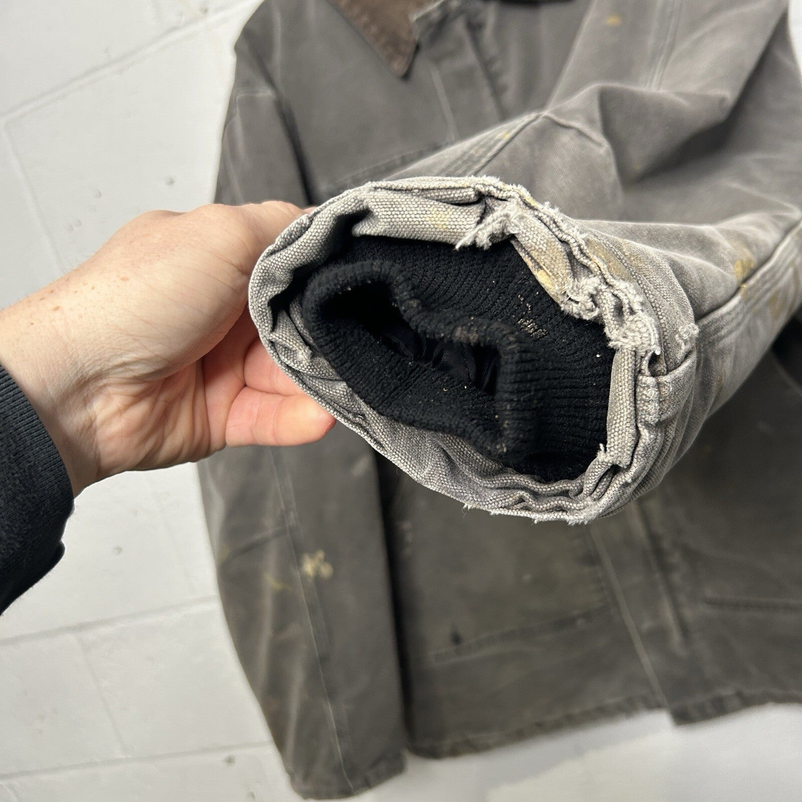 Vintage Carhartt Quilted Arctic Chore Jacket “Cement Grey” C26 CMT Men’s X-Large
