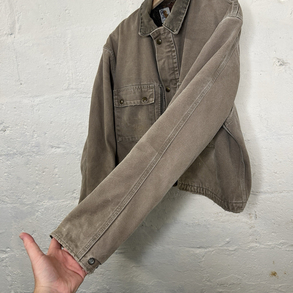 Vintage Carhartt Wool-Lined Cropped Duster Coat “Chestnut” PB2321 Men’s Small