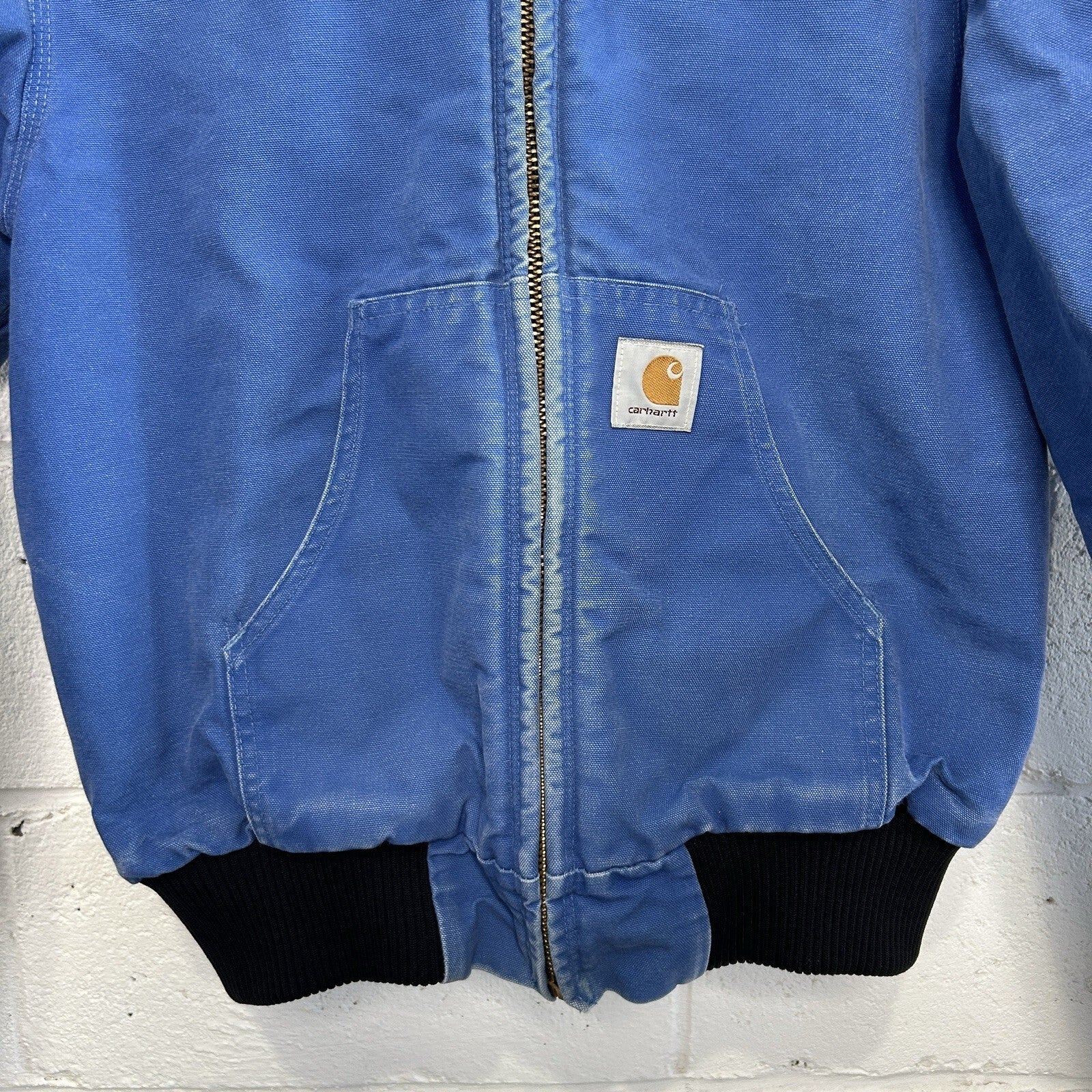 Vintage Carhartt Quilted Hooded Active Jacket “Royal Blue” JQ1049 Men’s Medium
