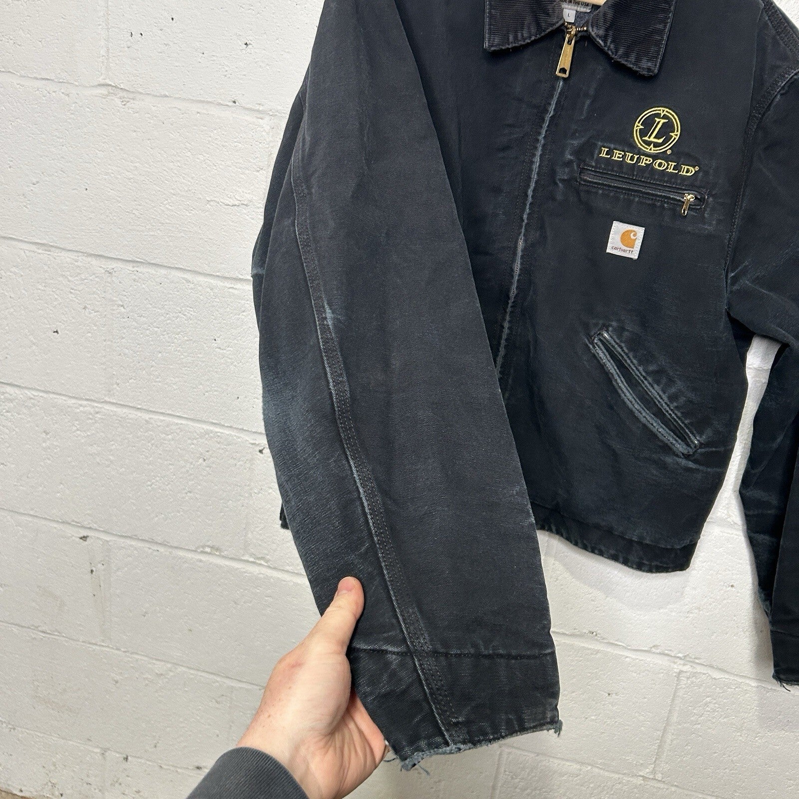 Vintage Carhartt Blanket-Lined Detroit Jacket “Black” Leupold J001 BLK Men’s L