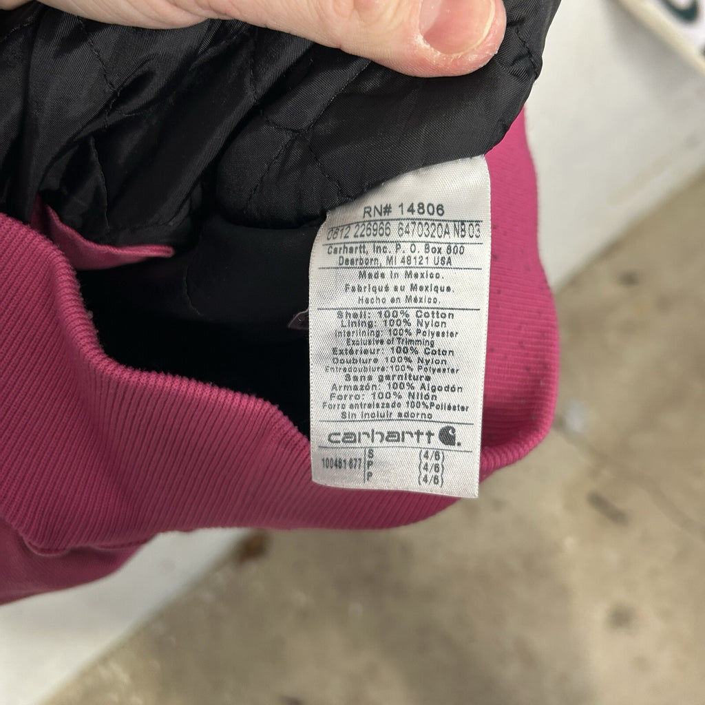 Y2K Carhartt Quilted Hooded Active Jacket “Tulip Pink” 100461-677 Women’s Small