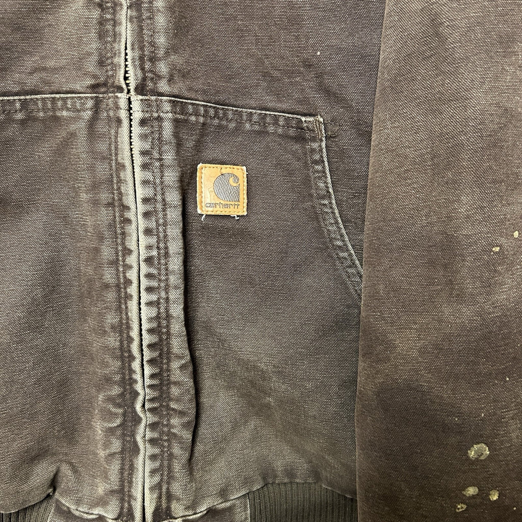 Vintage Carhartt Hooded Active Jacket “Dark Brown” J130 DKB Men’s Large Worn