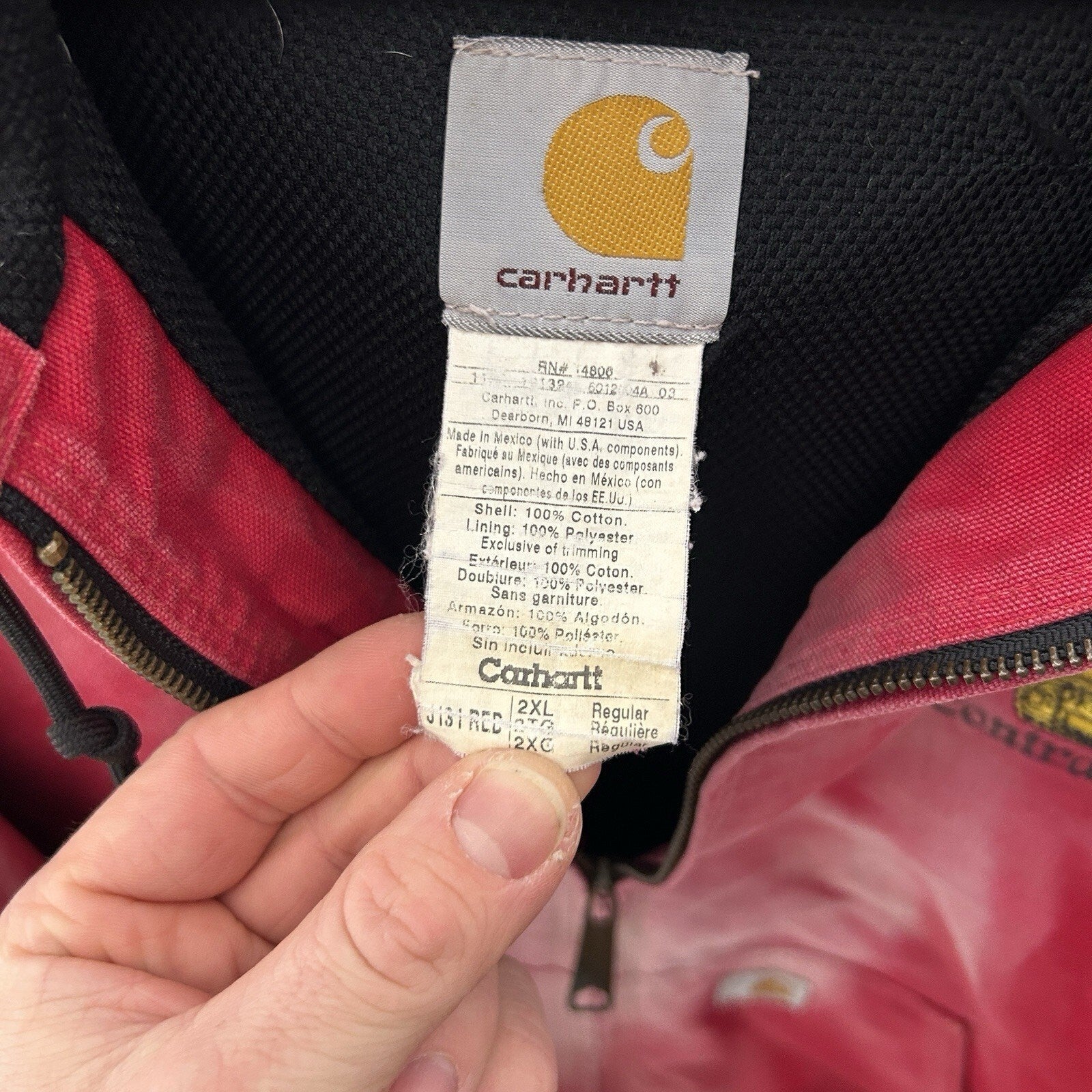 Vintage Carhartt Thermal-Lined Active Jacket “Red” J131 RED
