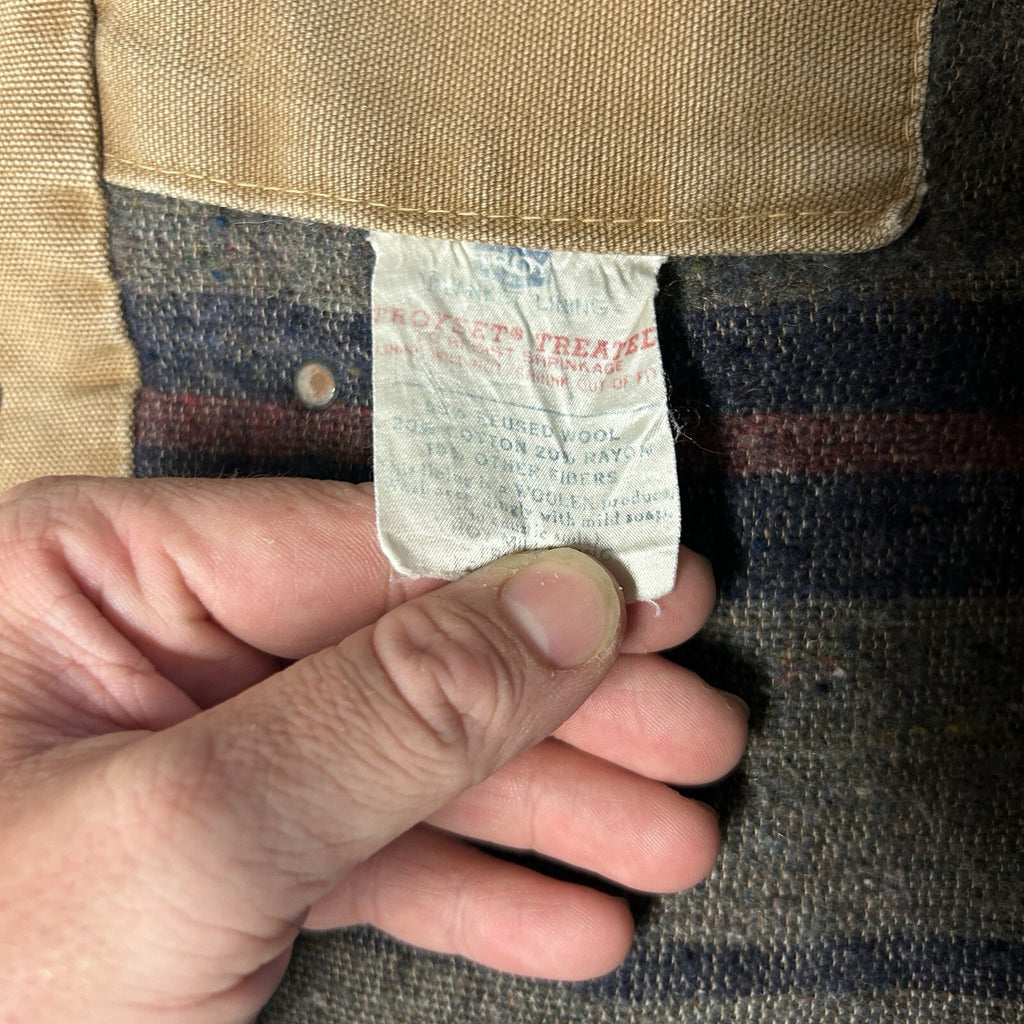 Vintage 60s Carhartt Troy Woolen Mills Blanketed Big C Chore Coat Men’s Medium