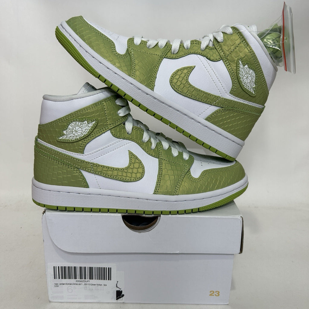 Nike Air Jordan 1 Retro Mid SE WMNS “Green Python” DV2959-113 Women’s 6.5 New