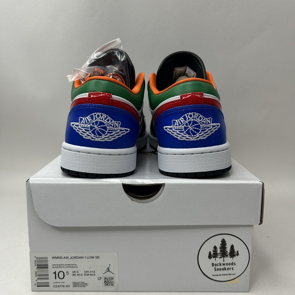 Nike Air Jordan 1 Low SE “Black Toe Multi-Color” CZ4776-101 Women’s 10.5 New
