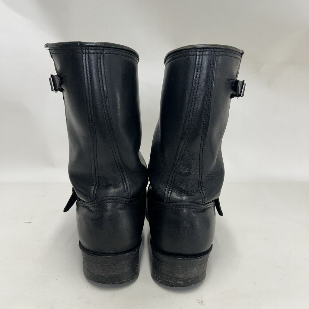 Vintage Engineer Boots Black Leather Made in USA Style 7800 Men’s 8