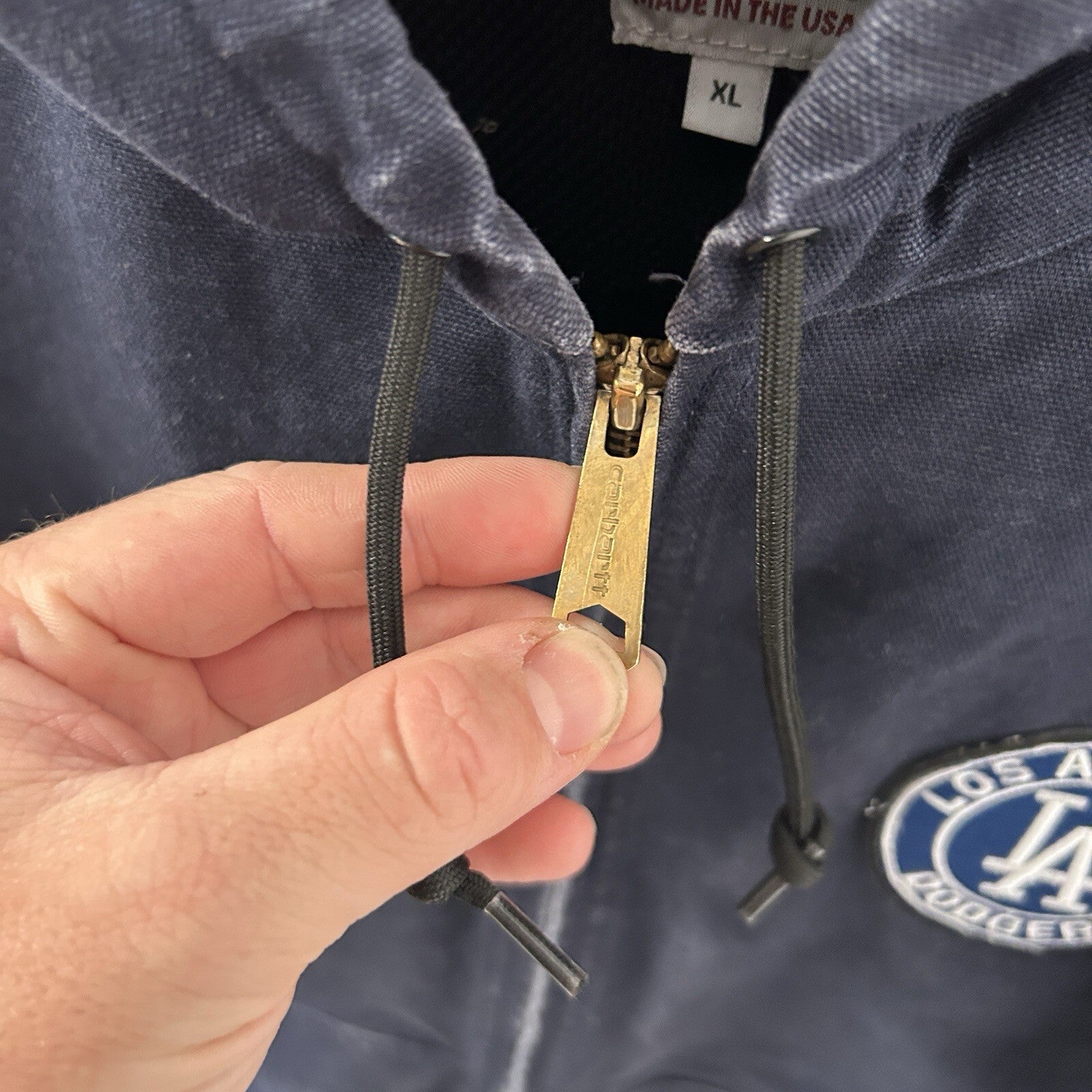 Carhartt X LA Dodgers Thermal Hooded Active Jacket “Navy” J131 DNY Men’s XL