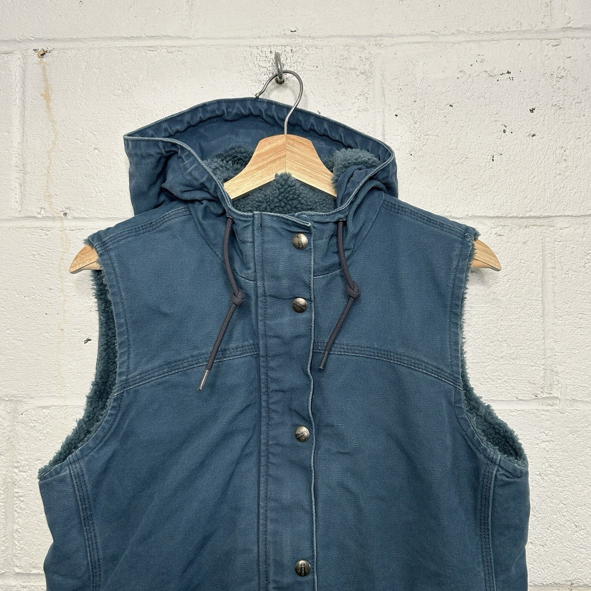 Carhartt Sherpa-Lined Berkley Hooded Vest “Dark Indigo”