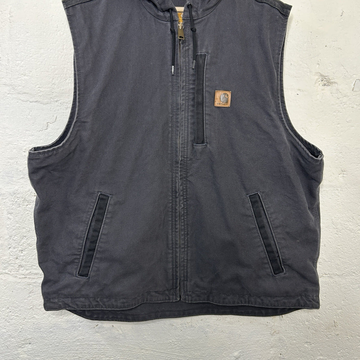 Carhartt Fleece-Lined Knoxville Hooded Vest “Shadow Grey” 101687-029 Men’s L