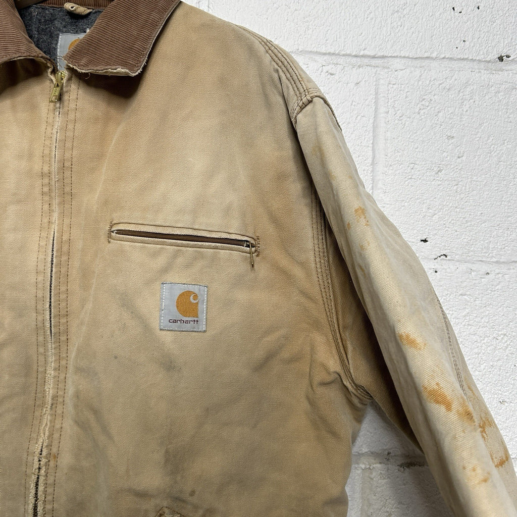 Vintage Carhartt Blanket-Lined Detroit Jacket “Brown” J01 BRN Men’s Large Worn