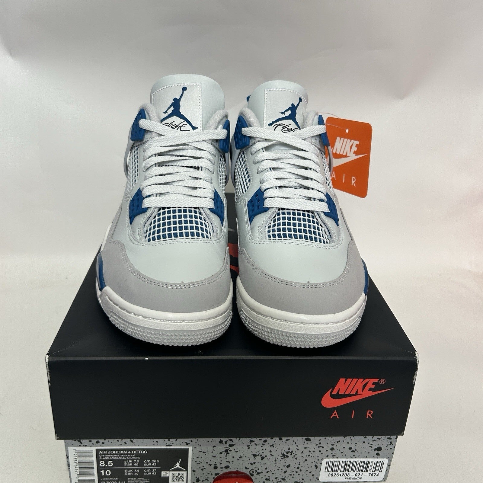 Nike Air Jordan 4 Retro OG “Military Blue” FV5029-141 Men’s 8.5 New