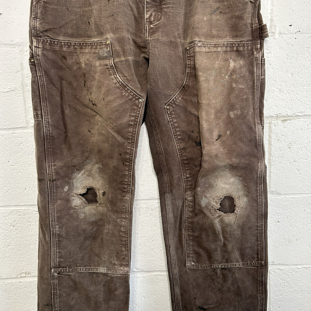 Thrashed Carhartt DoubleKnee Pants “Dark Brown” B136 DKB