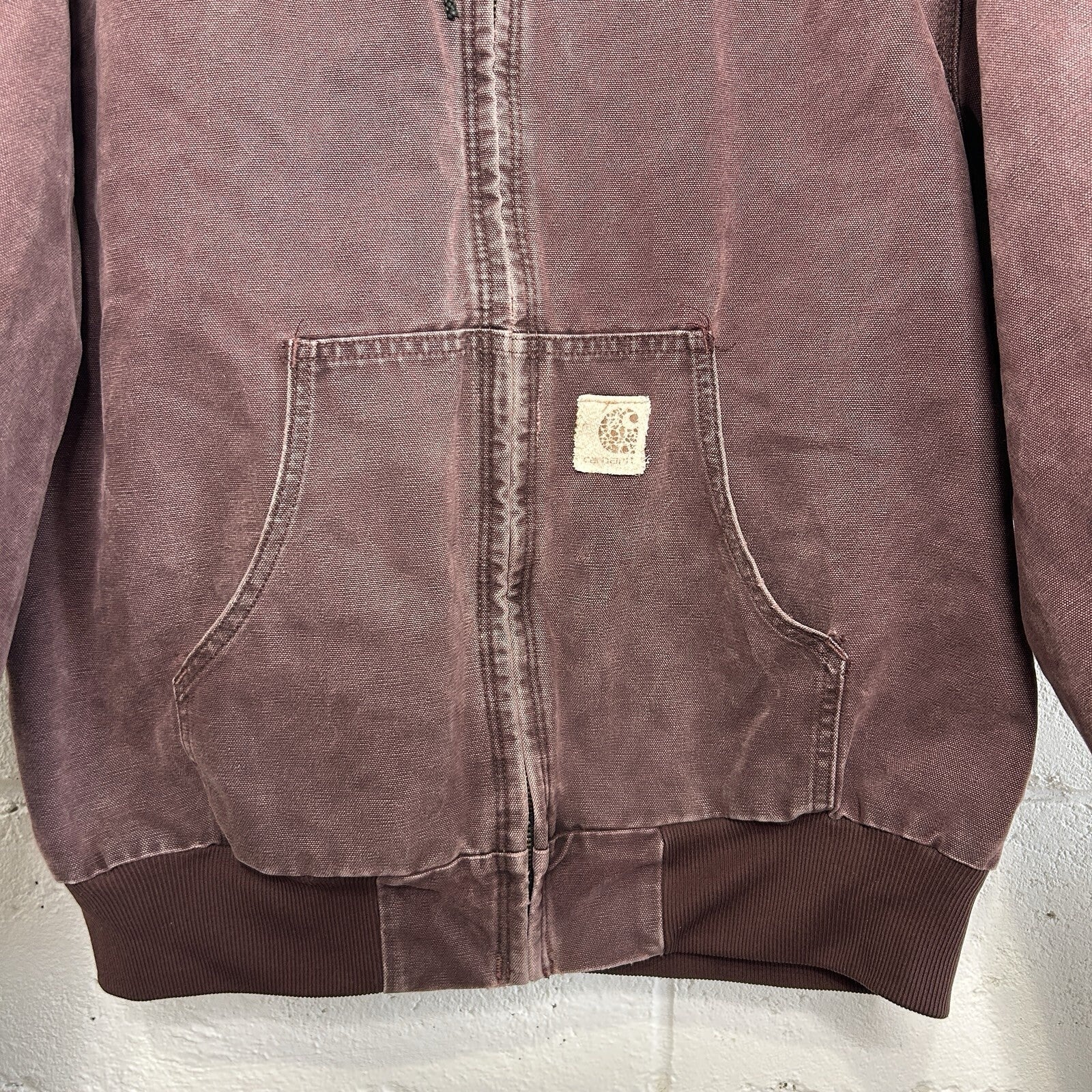 Vintage Carhartt Quilted Hooded Active Jacket “Burgundy/Wine” J06 BRG Men’s XL