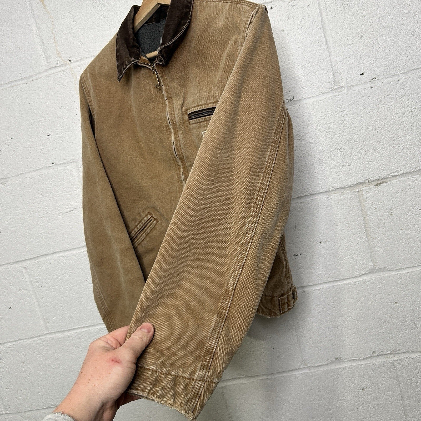 Y2K Carhartt Sherpa-Lined Detroit Jacket “Brown” YYJ97 BRN Youth XL/ Women’s XS