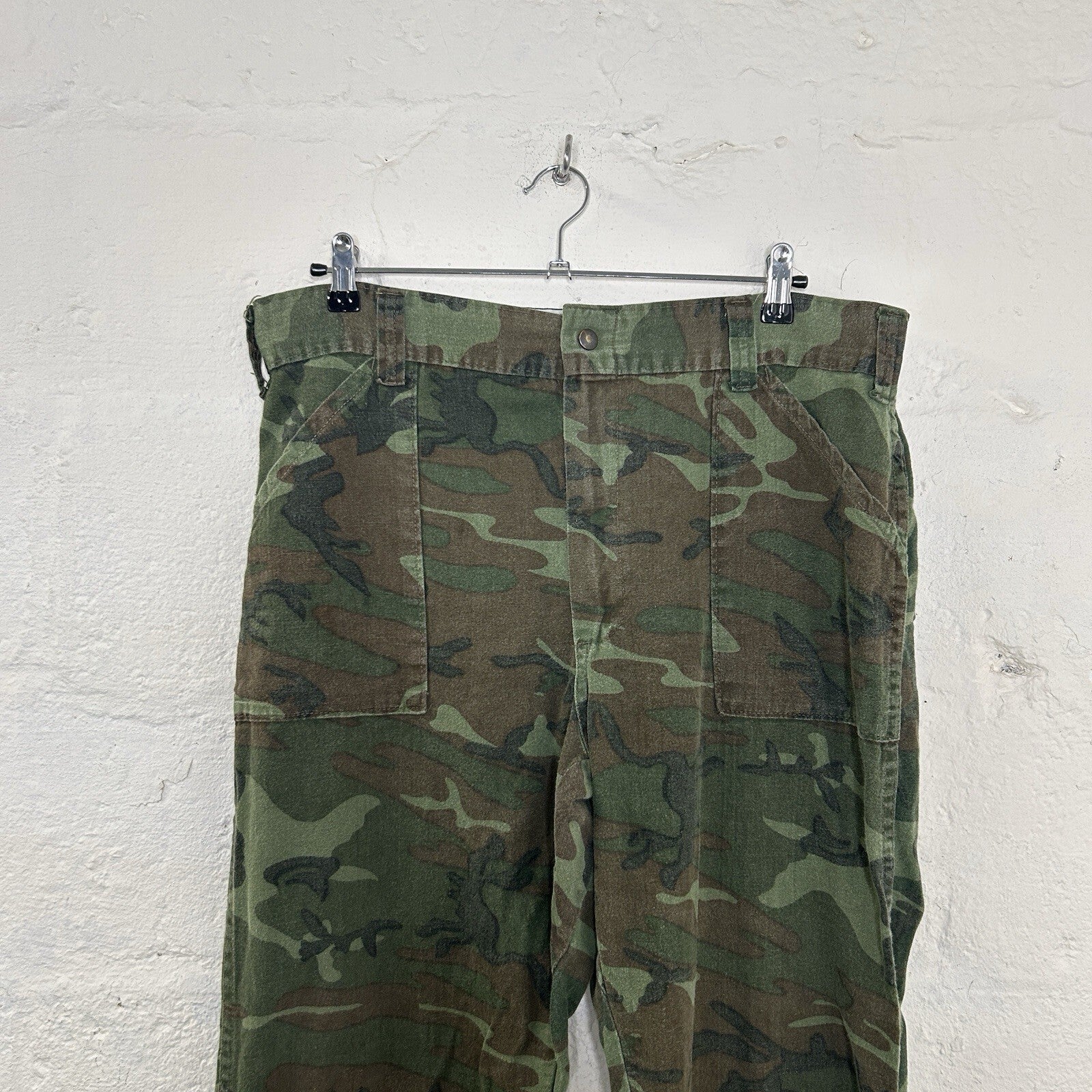 Vintage 70’s K-Mart Woodland Camouflage Hunting/Army Pants Size 36x30