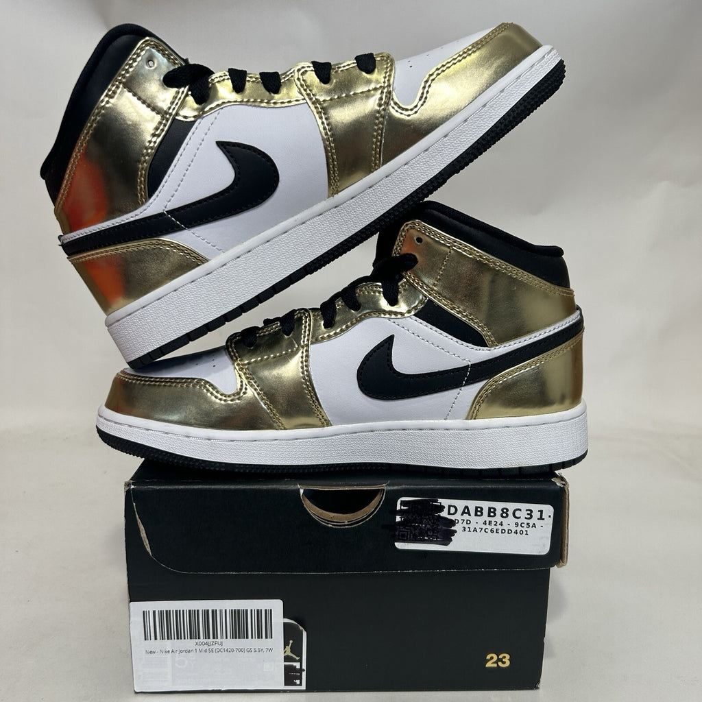 Nike Air Jordan 1 Mid SE GS “Metallic Gold” DC1420-700 5.5Y/Women’s 7 New