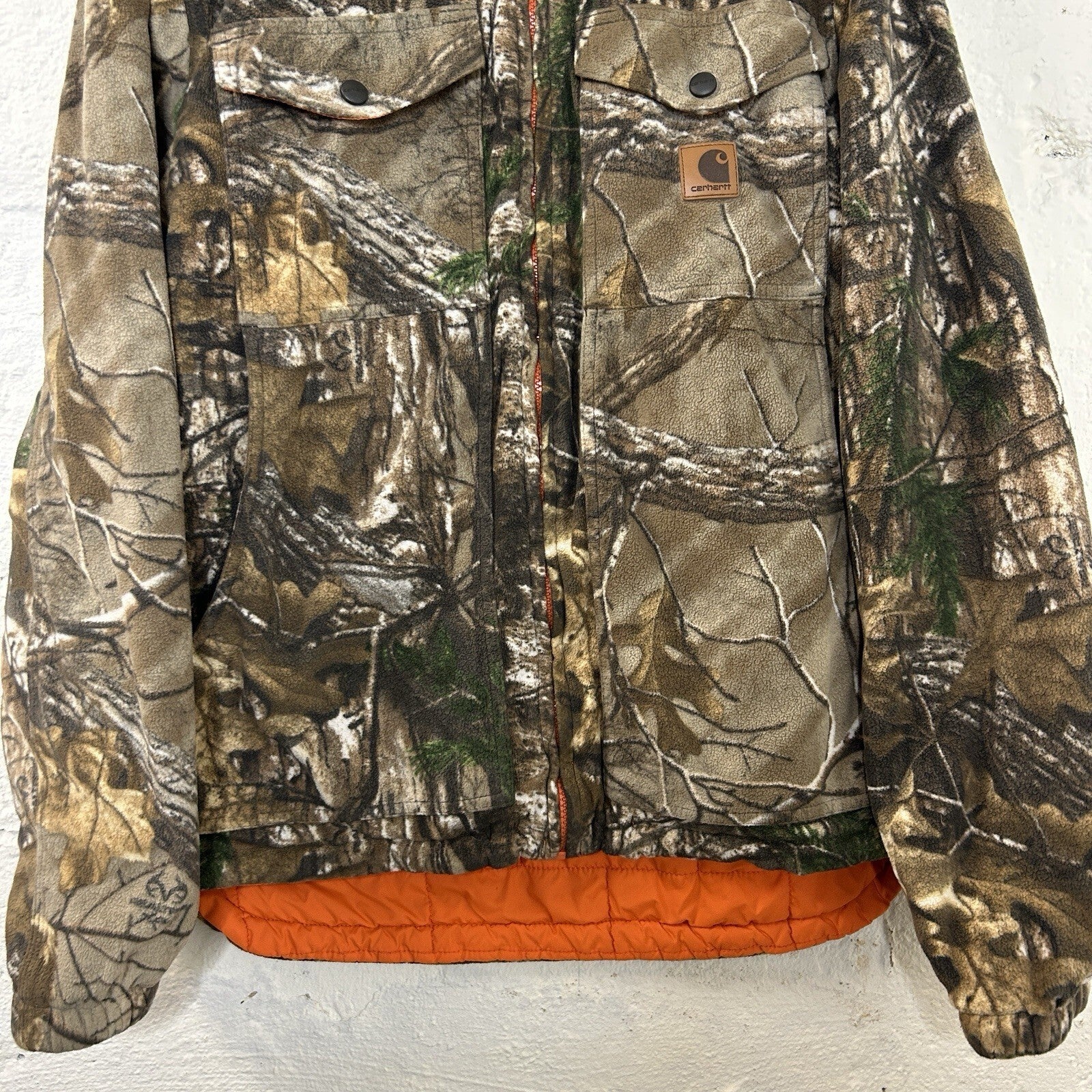 Carhartt Reversible Woodsville Jacket “Realtree Camo Blaze Orange” Men’s Small