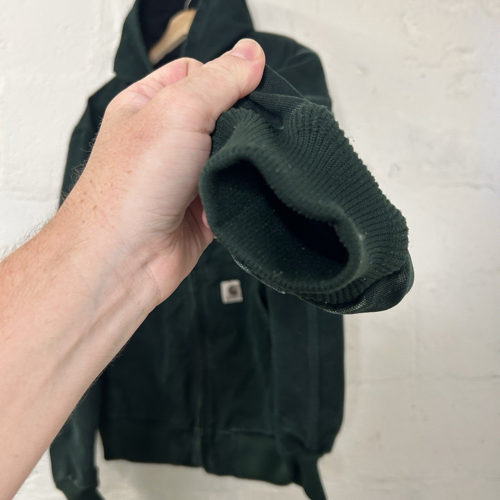 Vintage Carhartt Mesh-Lined Hooded Active Jacket “Spruce Green” J168 SPC Men’s L