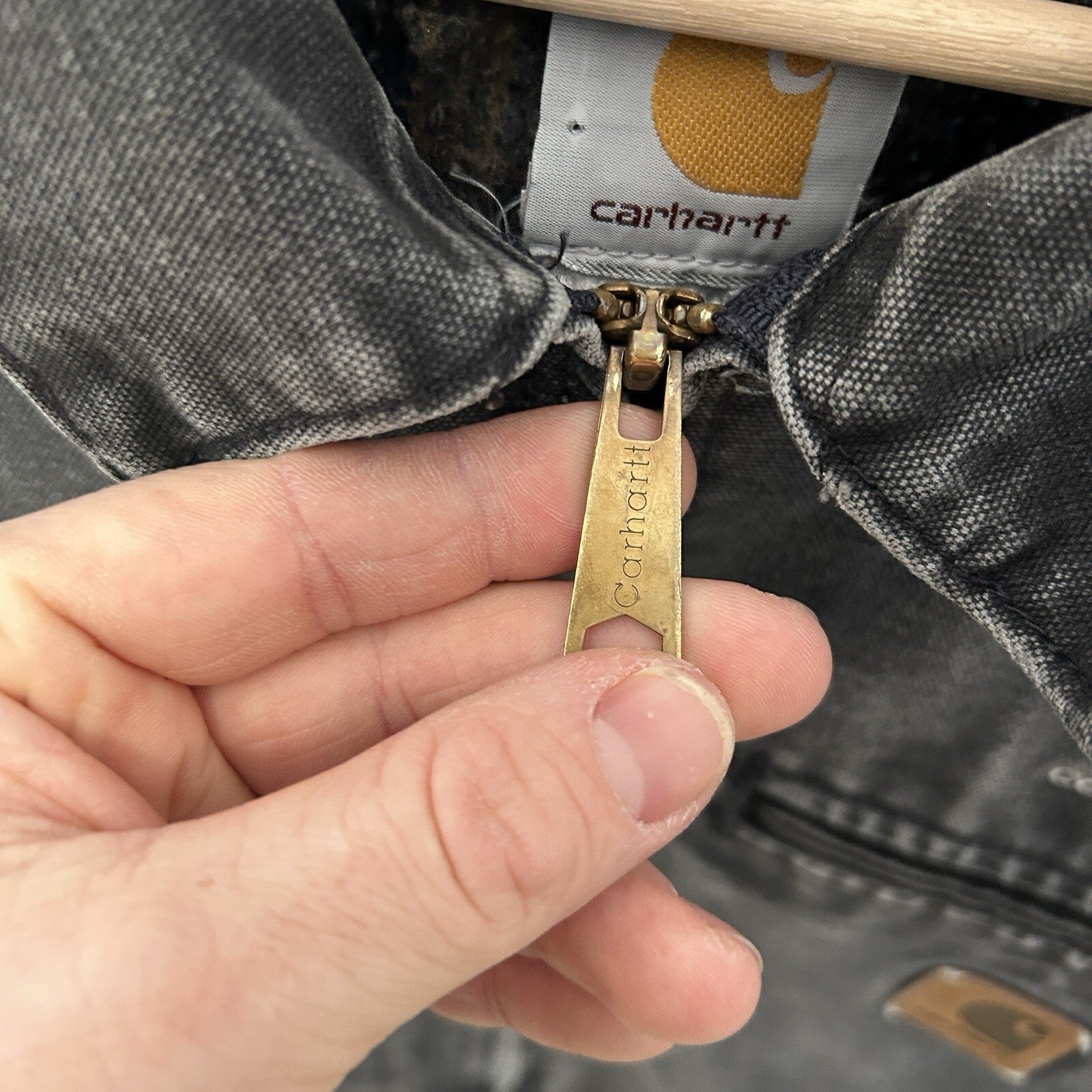 Vintage Carhartt Blanket-Lined Detroit Jacket “Gravel/Grey” J97 GVL Men’s 2XL
