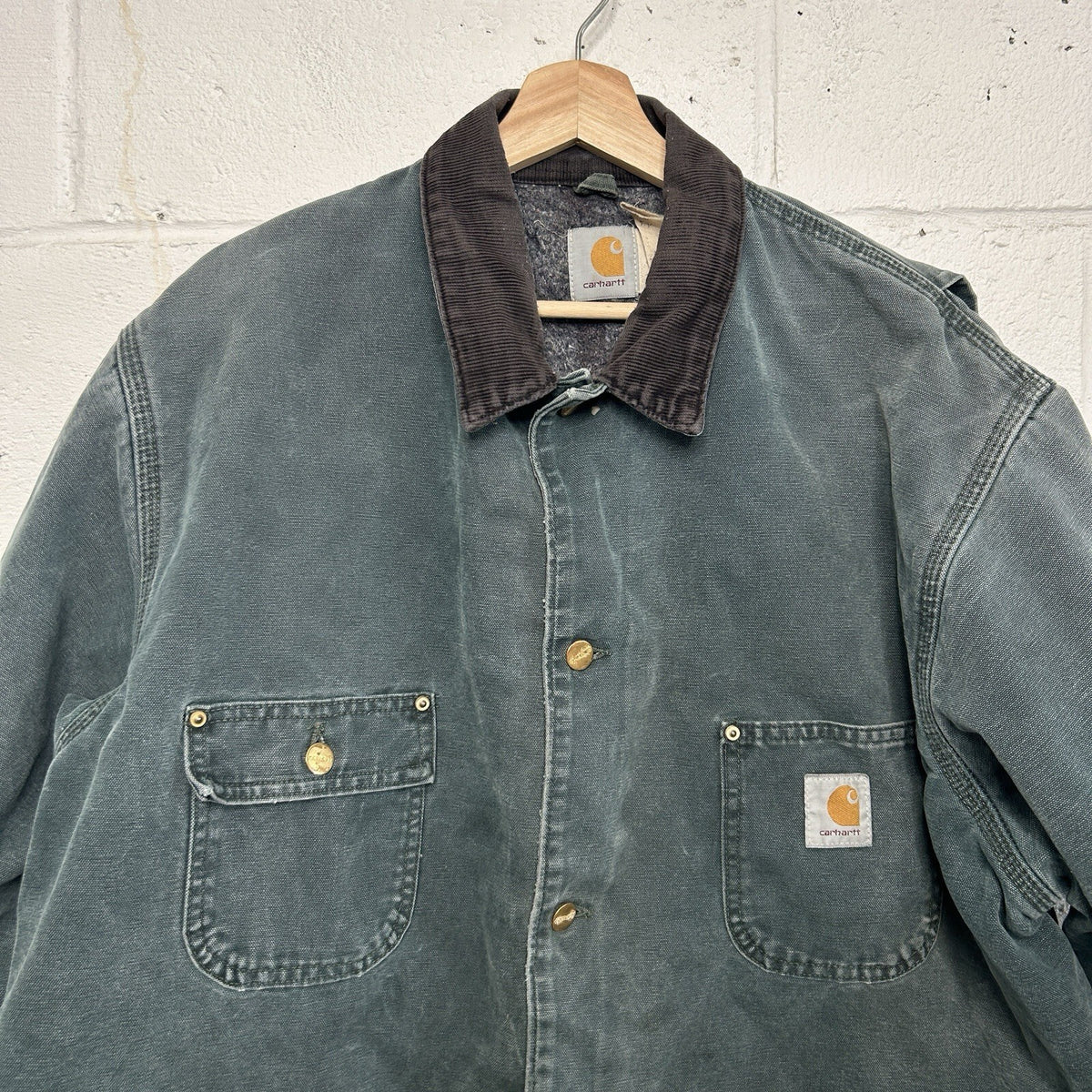 Vintage Carhartt Blanket-Lined Chore Coat “Hunter Green” CB2043 Men’s X-Large