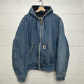 Vintage Carhartt Blanket-Lined Hooded Jacket “Denim” JB698 ASAP Rocky Men’s XL