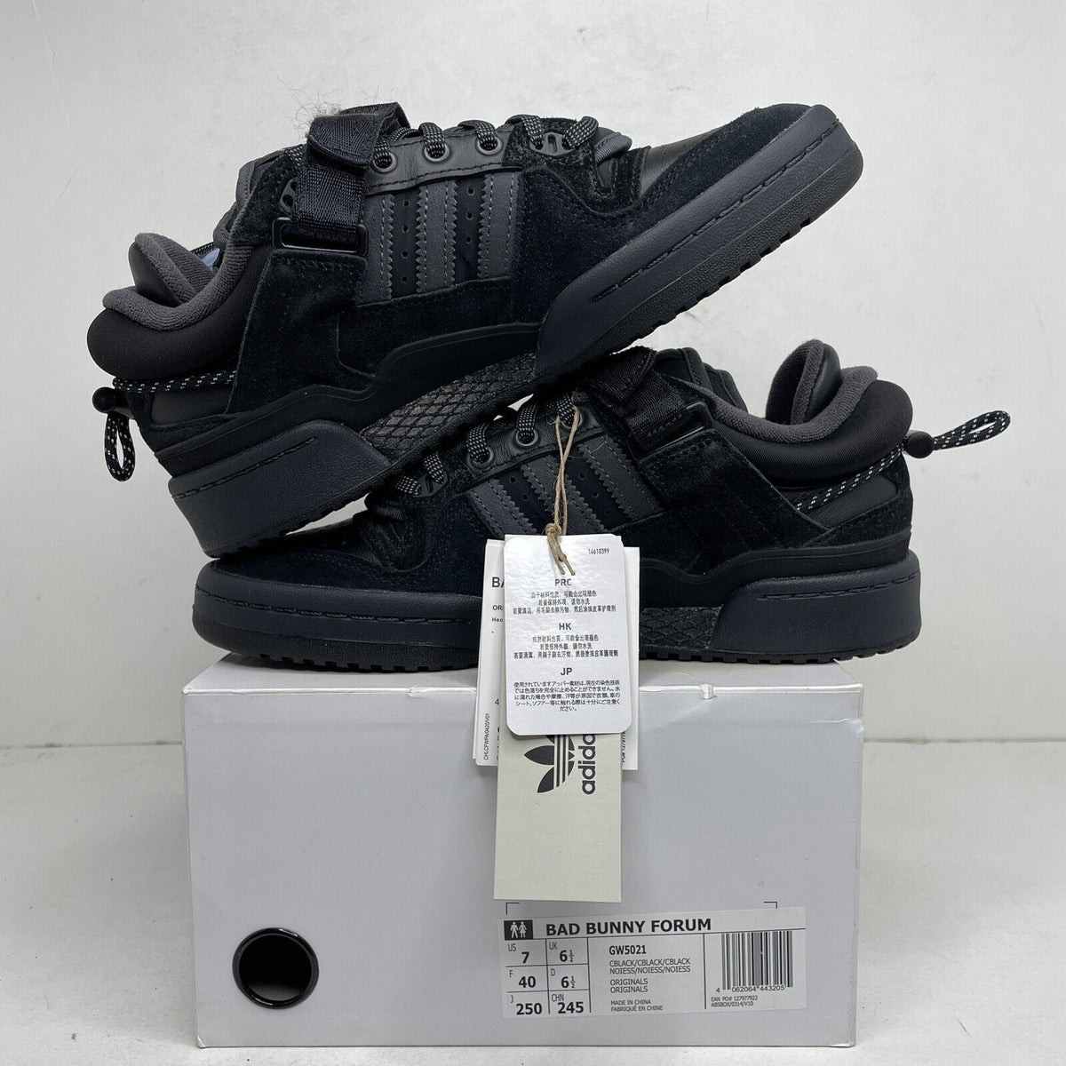Adidas Forum Low Black Bad Bunny “Back To School” 2021 GW5021 Size 7M/8.5W New