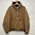 Carhartt Duck Canvas Hooded Quilt-Lined Jacket “Brown” J130-211 Men’s X-Large
